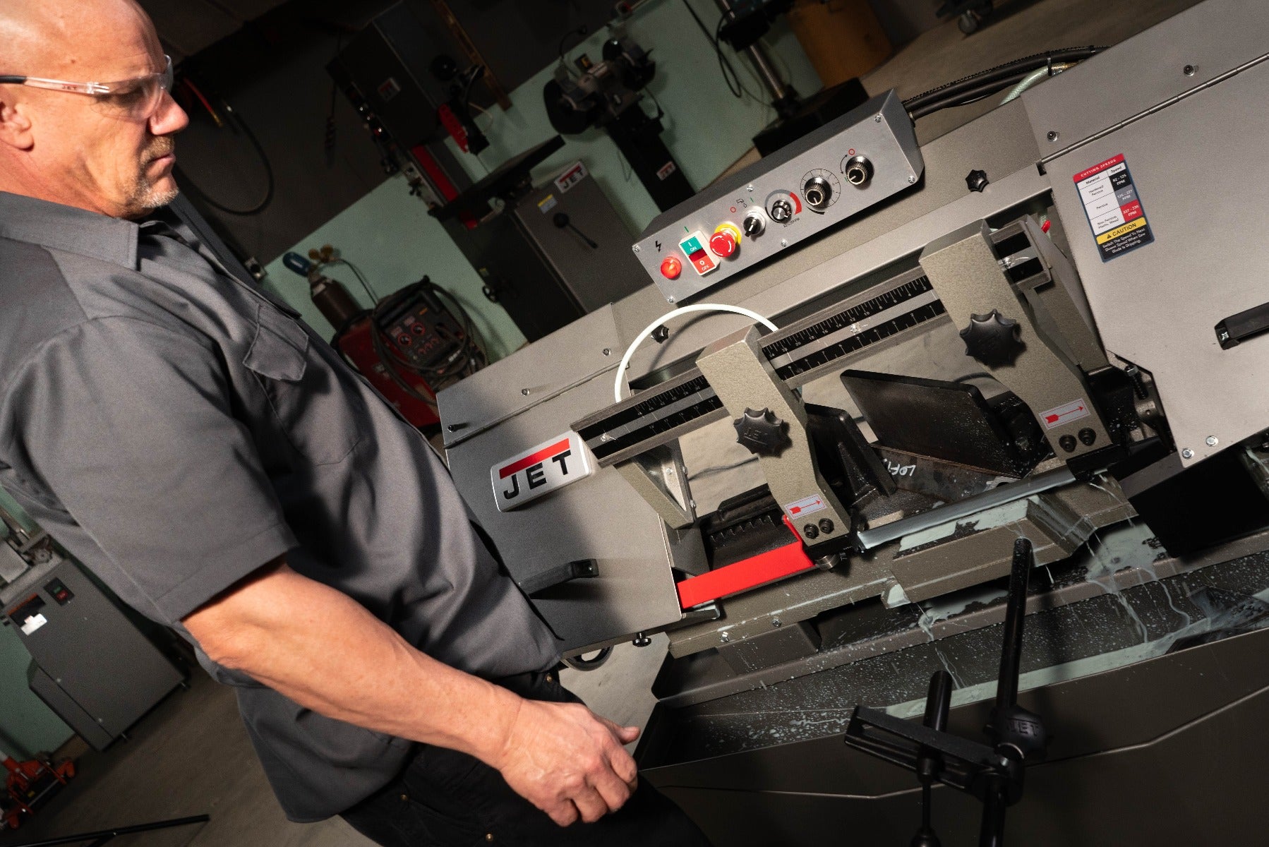 Jet HBS-1018EVS, 10 in. x 18 in. EVS Horizontal Bandsaw CSA Appproved 2HP, 115V, Single Phase 424470