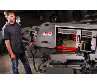 Jet HBS-1220MSAH, 12 in. x 20 in. Semi-Automatic Horizontal Bandsaw with Hydraulic Vise 424475