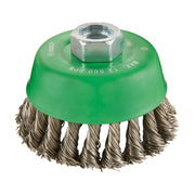 Bosch 3-1/2" Cup Brush, Knotted, Stainless Steel WBS504