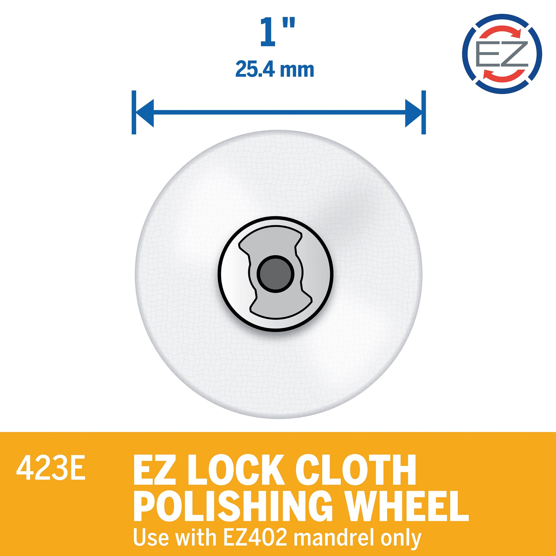 Dremel 1 in. EZ Lock Polishing Cloth Bit 423E
