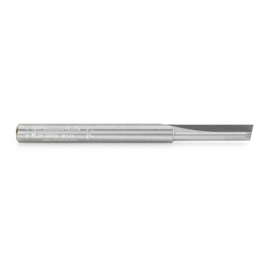 Amana Tool 1 Flute Plunge 1/4 in Dia. S.C. 43724