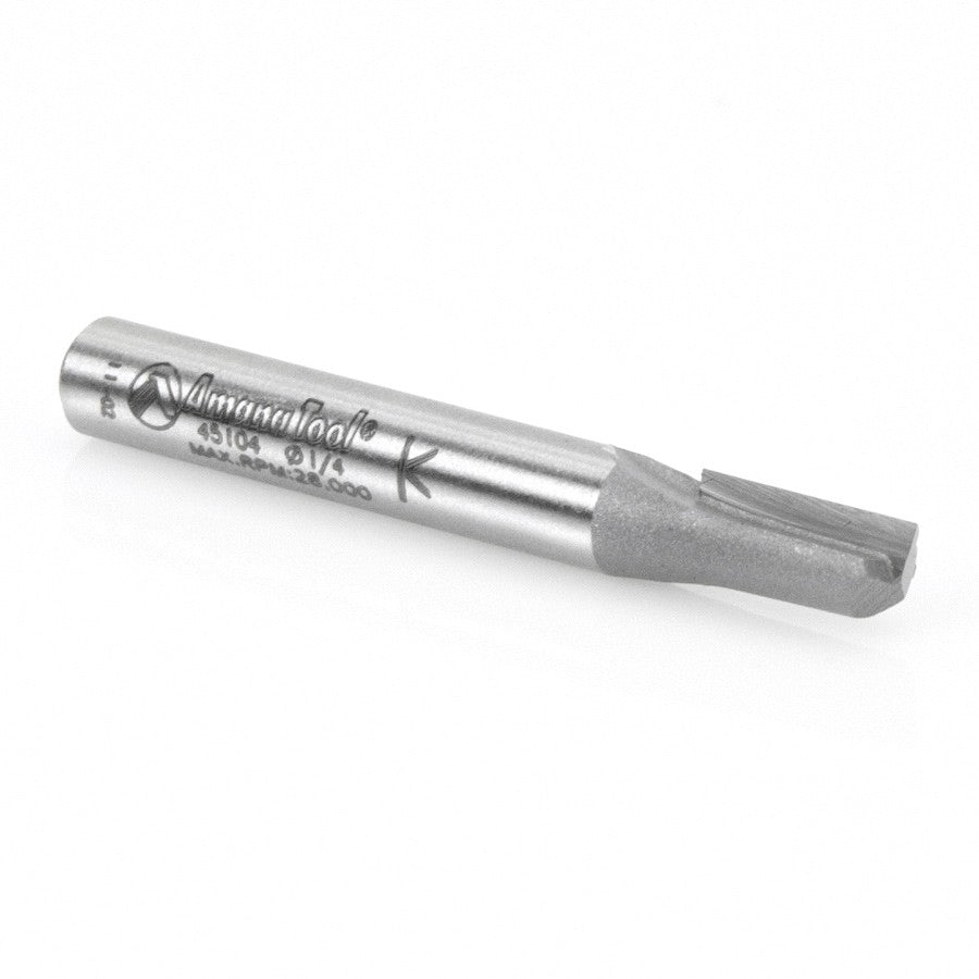 Amana Tool Single Flute 1/4 in Dia. 1/4 in Shank 45104