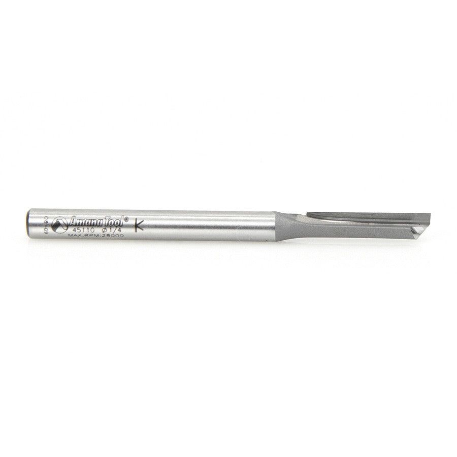 Amana Tool Single Flute 1/4 in Dia. 1/4 in Shank 45110