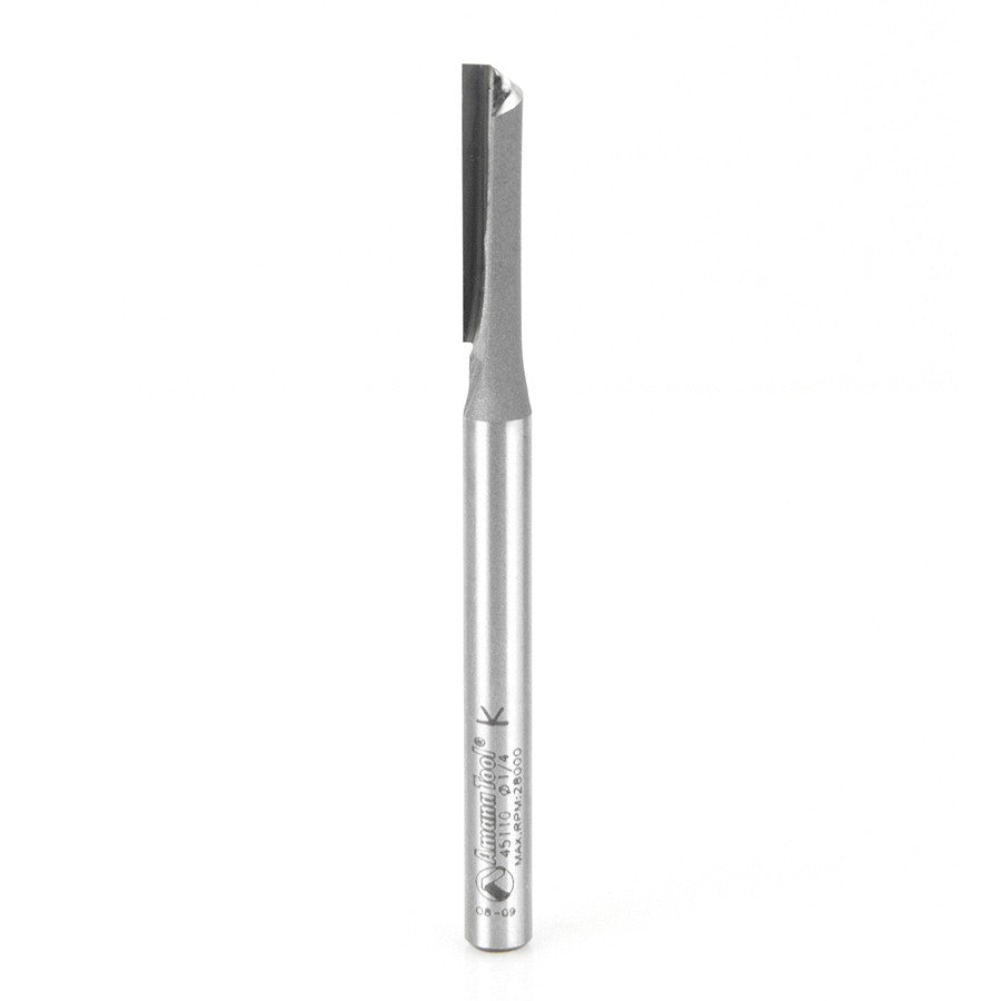 Amana Tool Single Flute 1/4 in Dia. 1/4 in Shank 45110