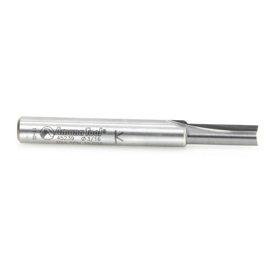 Amana Tool 2 Flute 3/16 Dia. 1/4 in Shank 45239