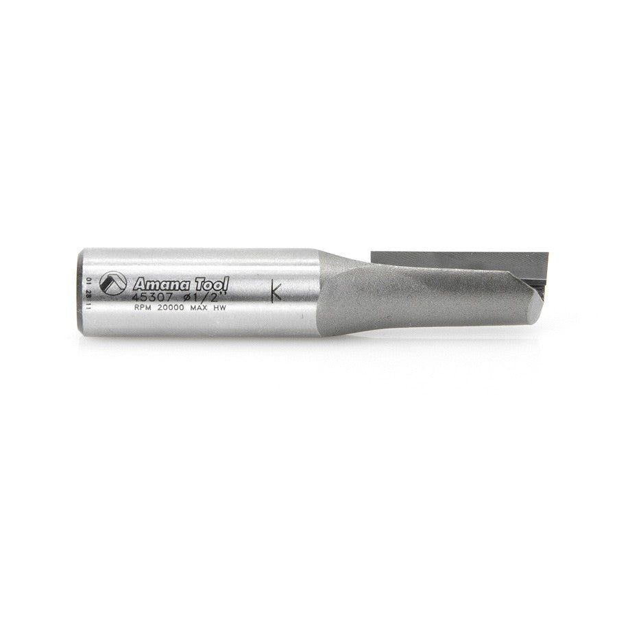Amana Tool Single Flute 1/2 in Dia. 1/2 in Shank 45307