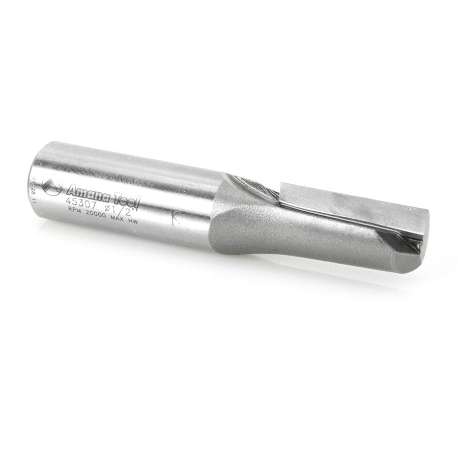 Amana Tool Single Flute 1/2 in Dia. 1/2 in Shank 45307