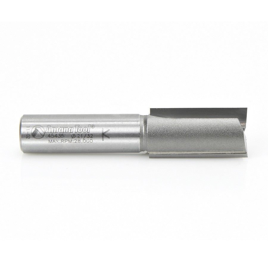 Amana Tool 2 Flute 21/32 Dia. 1/2 in Shank 45435
