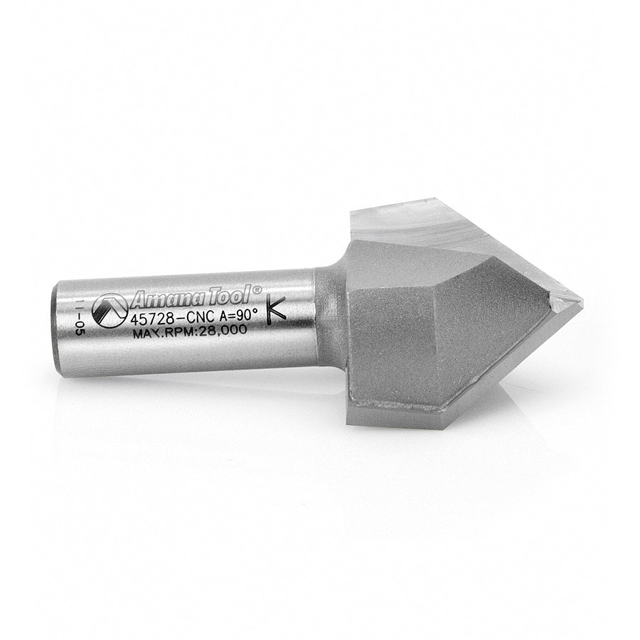 Amana Tool V-Groove 1-1/2 in Dia. For CNC. 45728-CNC