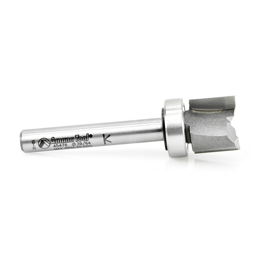Amana Tool .615 in x 1/2 in Plunge 1/4 in Shank w/ BB 45476