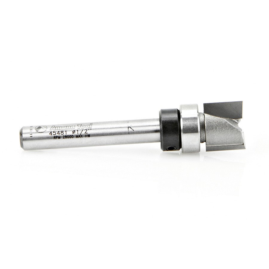 Amana Tool Plunge 1/2 in Dia. Upper BB 1/4 in Shank 45481