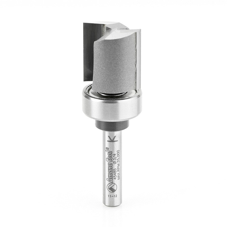 Amana Tool Plunge 3/4 in Dia. Upper BB 1/4 in Shank 45485