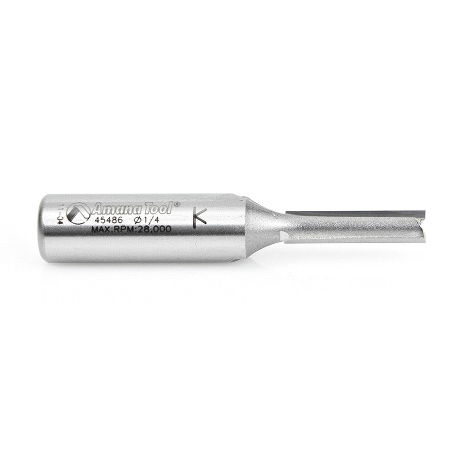 Amana Tool 2 Flute 1/4 in Dia. 1/2 in Shank 45486