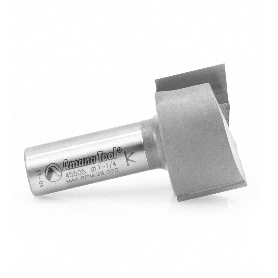 Amana Tool Mortising 1-1/4 in Dia. 1/2 in Shank. 45505