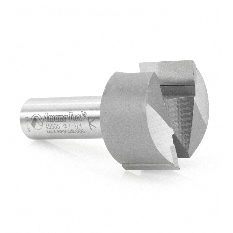 Amana Tool Mortising 1-1/4 in Dia. 1/2 in Shank. 45505