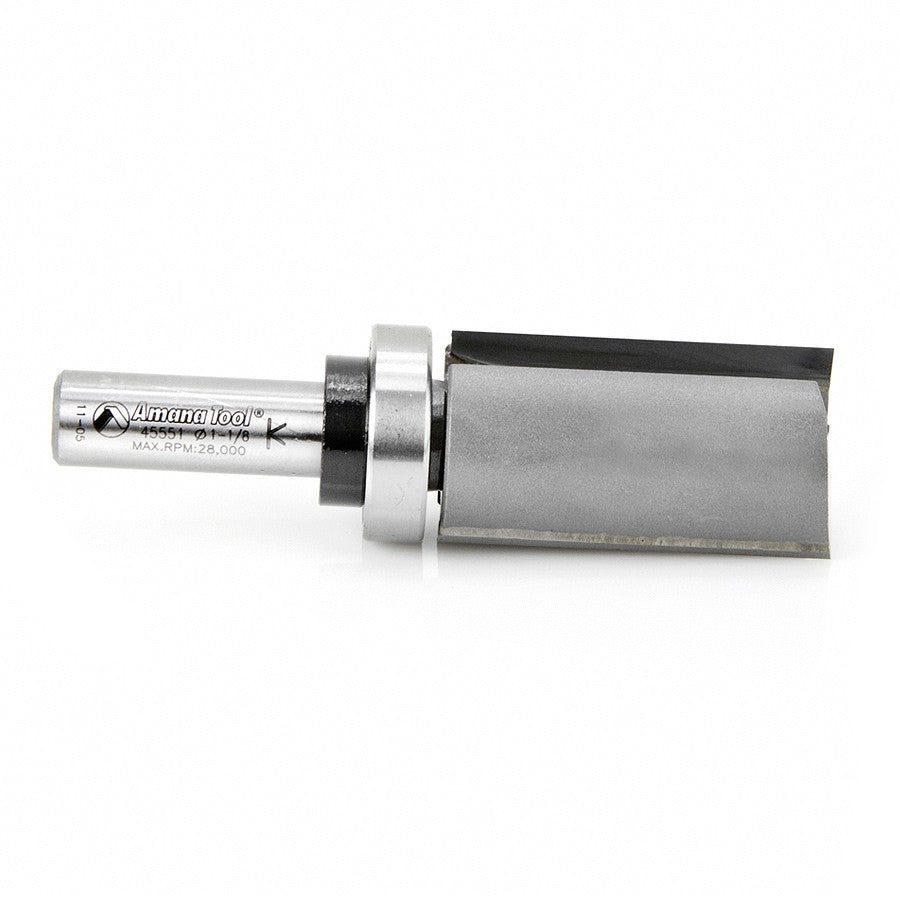 Amana Tool Template Bit 1-1/8 in Dia. x 2 in CL 45551