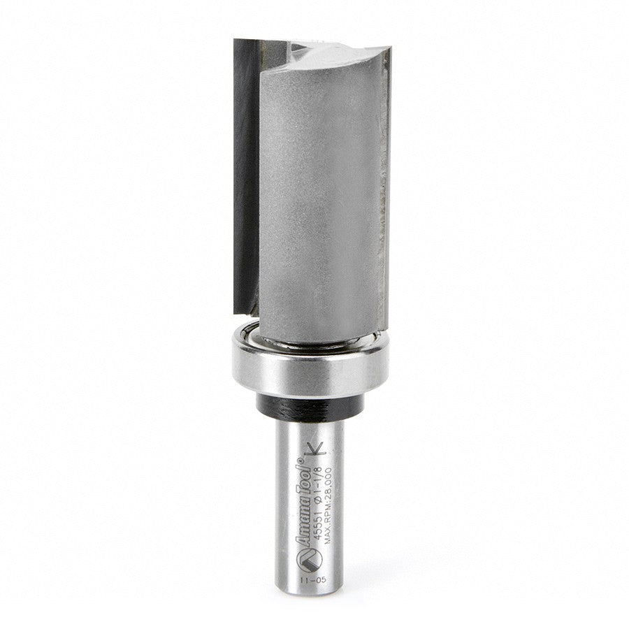 Amana Tool Template Bit 1-1/8 in Dia. x 2 in CL 45551