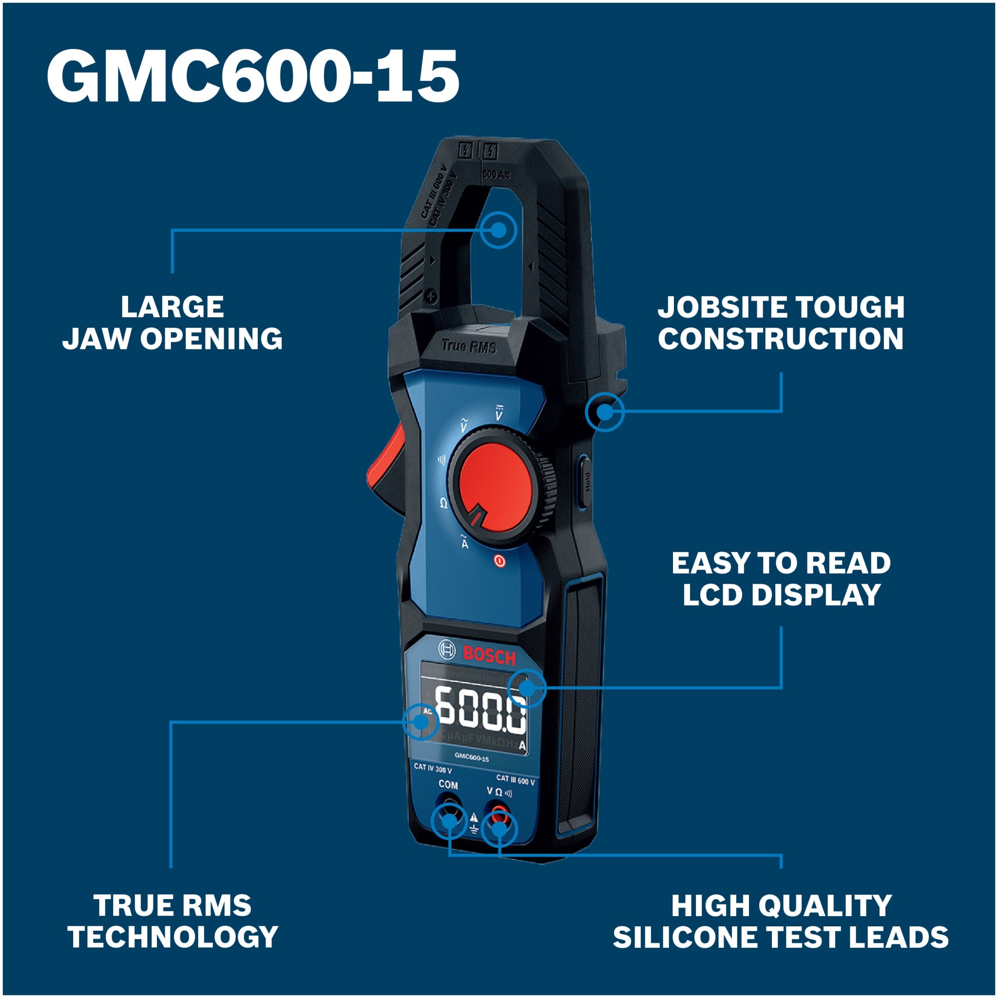 Bosch True RMS 400A Clamp Meter GMC600-15