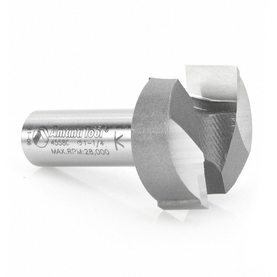 Amana Tool Mortising 1-1/4 in Dia. 1/2 in Shank 45580
