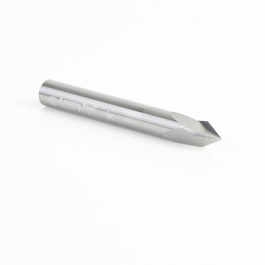 Amana Tool Solid Carbide V-Groove 60 Deg x 1/4 in x 31/64 x 1/4 in 45624