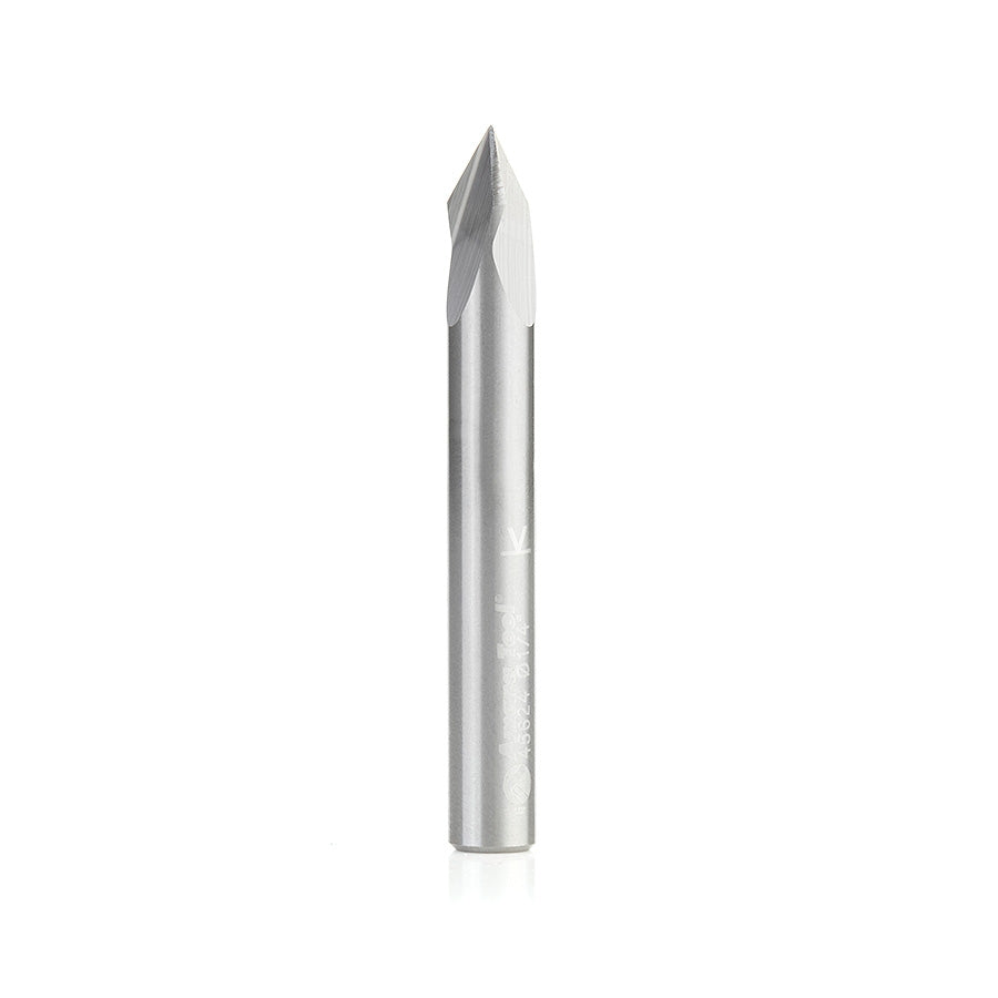 Amana Tool Solid Carbide V-Groove 60 Deg x 1/4 in x 31/64 x 1/4 in 45624