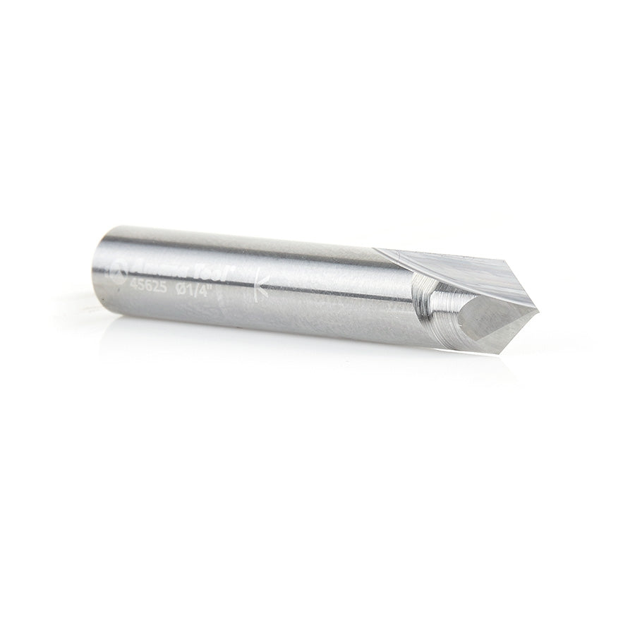 Amana Tool Solid Carbide V-Groove 90 Deg x 1/4 in x 9/16 x 1/4 in 45625