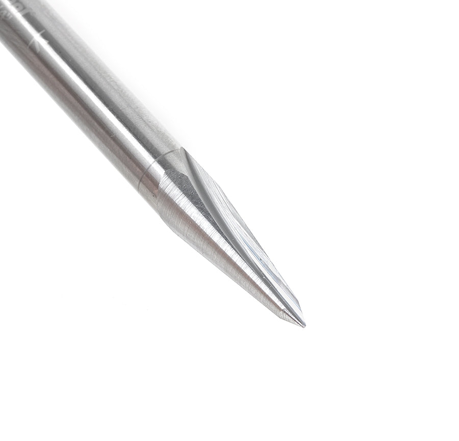 Amana Tool Solid Carbide V-Groove 15-Deg x 1/4 in x 0.666 x 1/4 in 45628