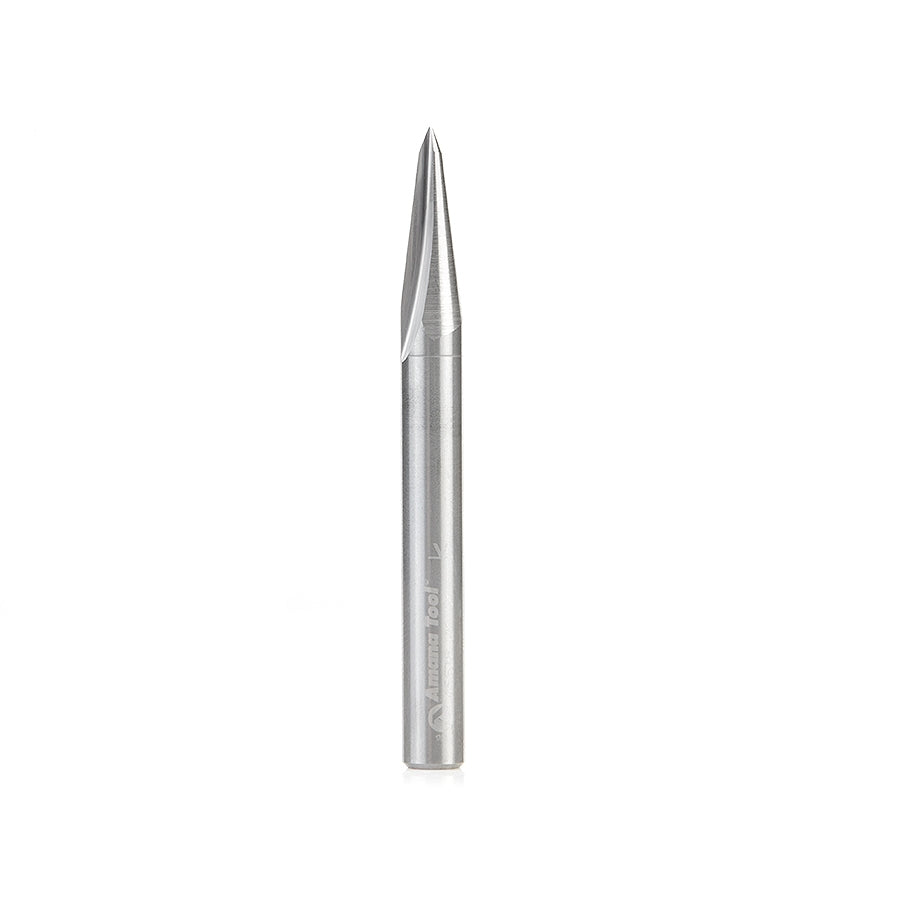 Amana Tool Solid Carbide V-Groove 15-Deg x 1/4 in x 0.666 x 1/4 in 45628