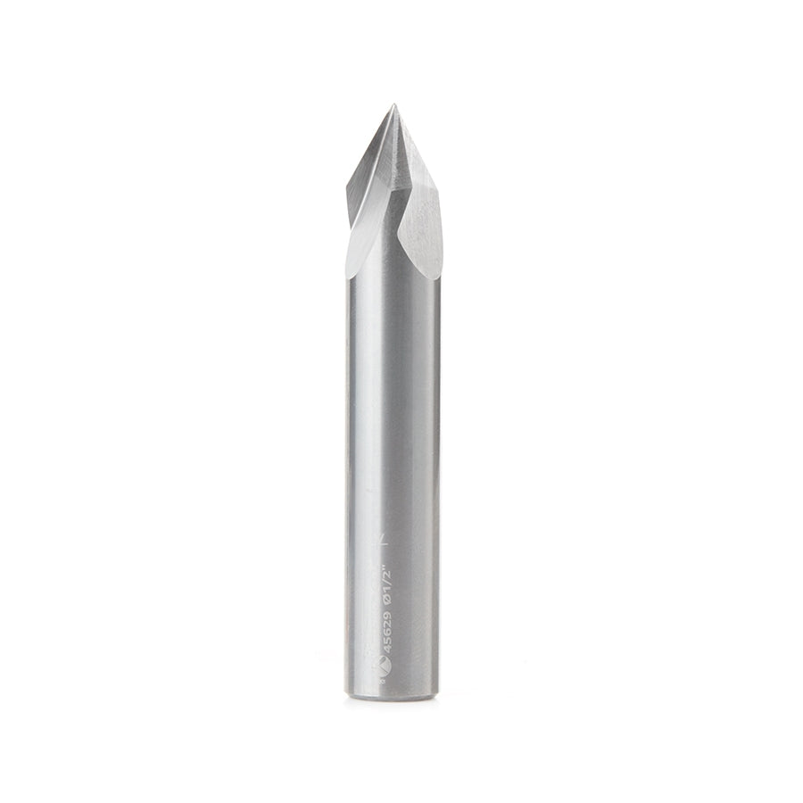 Amana Tool Solid Carbide V-Groove 60-Deg x 1/2 in x 7/8 x 1/2 in 45629