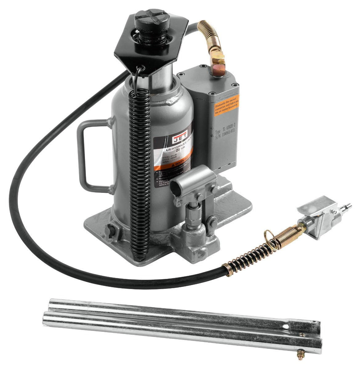 Jet AHJ-20, 20 Ton Air/Hydraulic Bottle Jack 456620