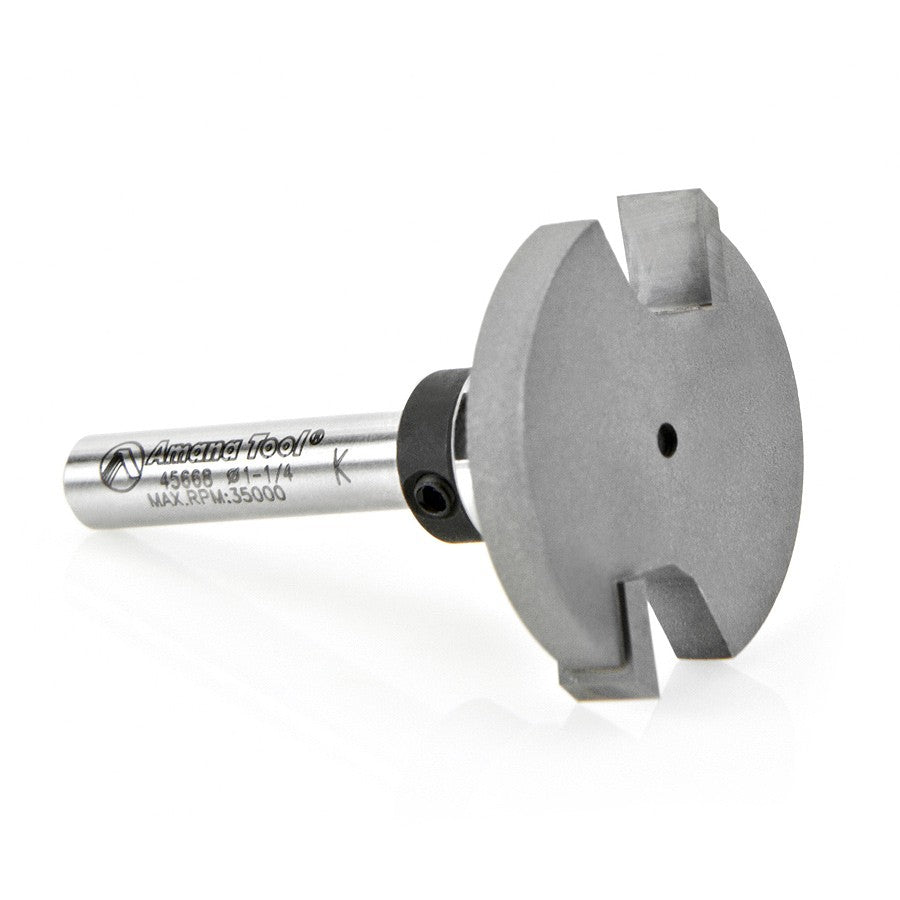 Amana Tool 1/4 in Kerf 1-1/4 in Round Upper BB 45676