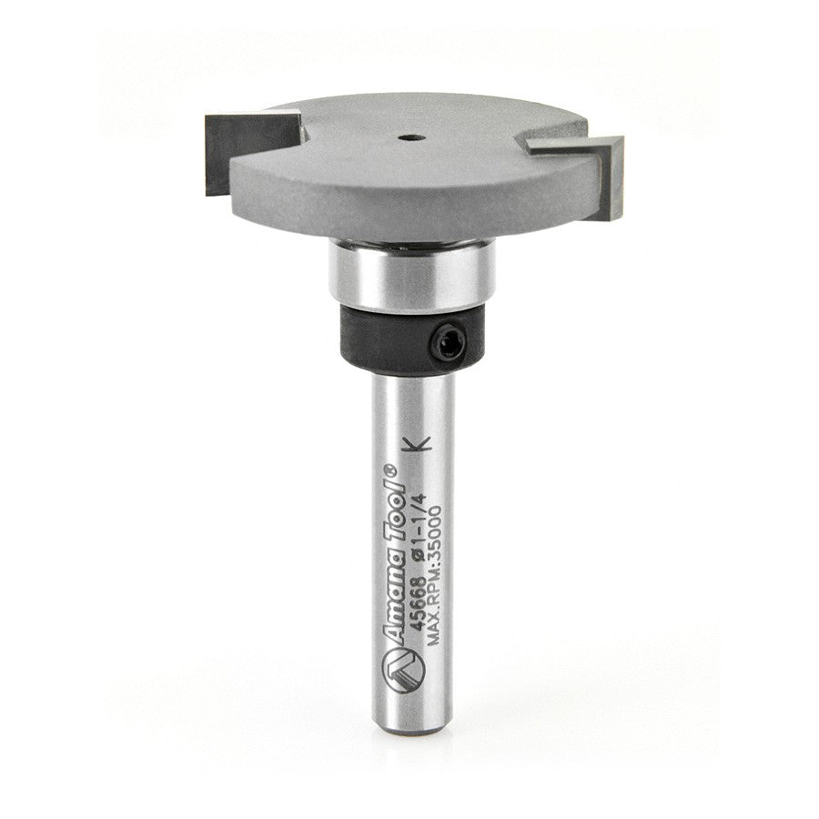 Amana Tool 1/4 in Kerf 1-1/4 in T-Slot Upper BB 45668