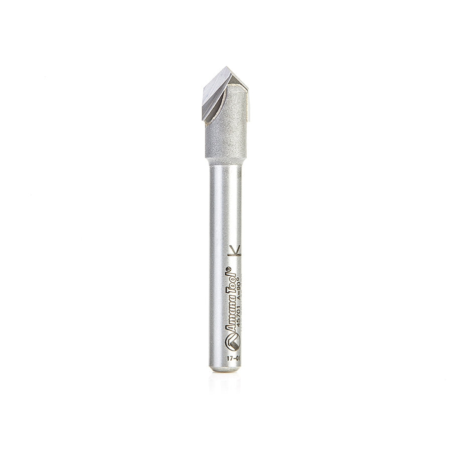 Amana Tool Carbide Tip Zero Point 90-Deg x 3/8 x 1/2 in x 1/4 in 45701