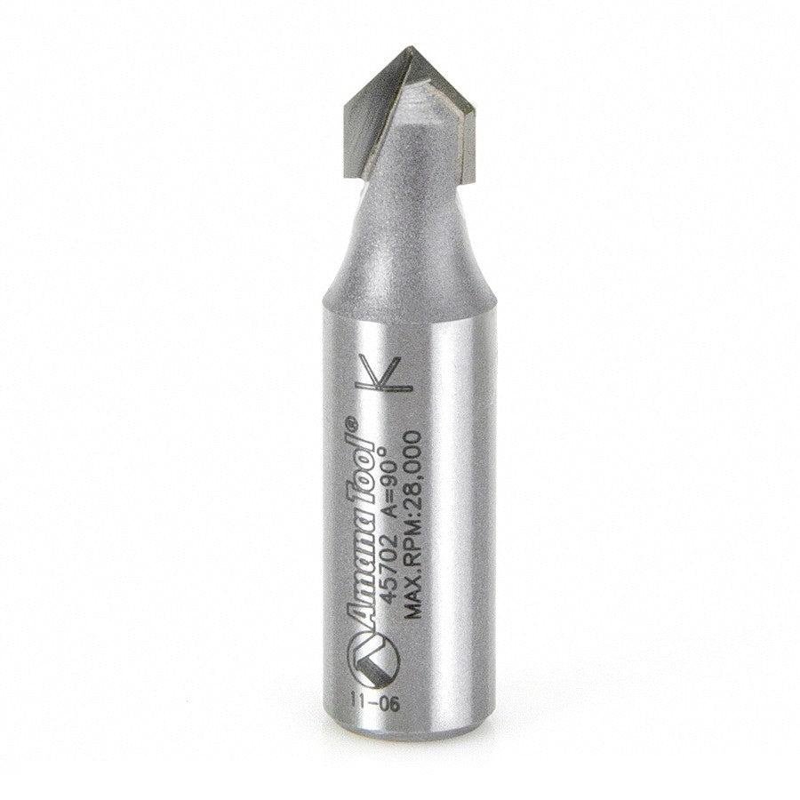 Amana Tool V-Groove 3/8 Dia. 1/2 in Shank. 45702