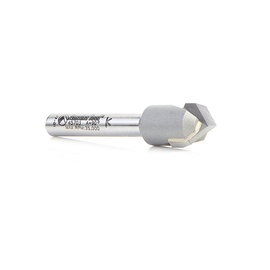 Amana Tool Carbide Tip Zero Point 90 Deg x 1/2 in x 1/2 in x 1/4 in 45703