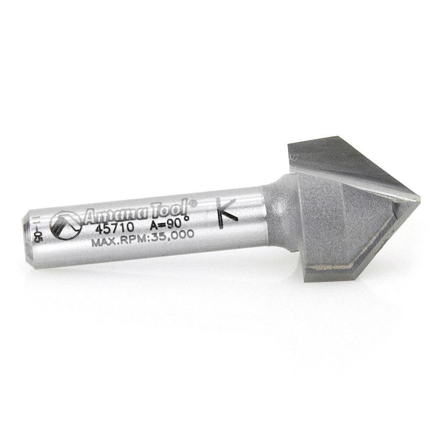Amana Tool V-Groove 5/8 Dia. 1/4 in Shank. 45710