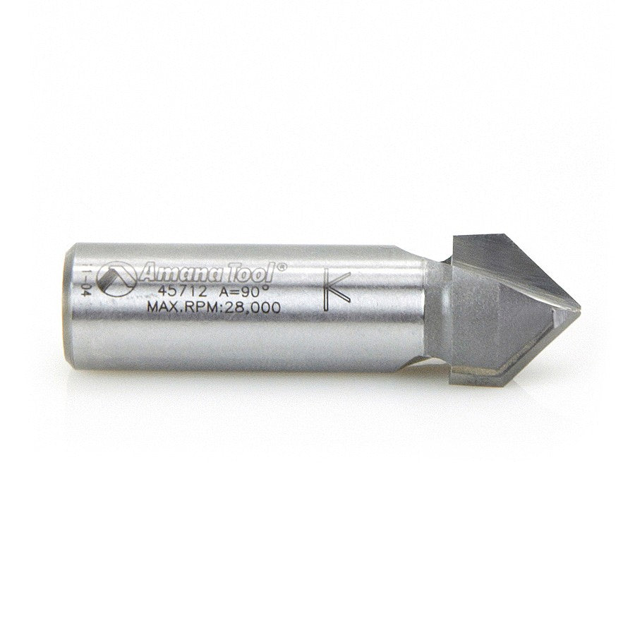 Amana Tool V-Groove 5/8 Dia. 1/2 in Shank. 45712