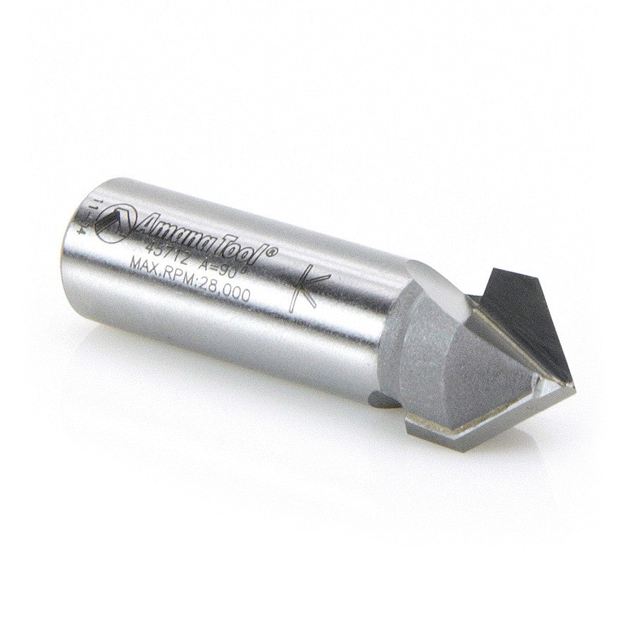 Amana Tool V-Groove 5/8 Dia. 1/2 in Shank. 45712