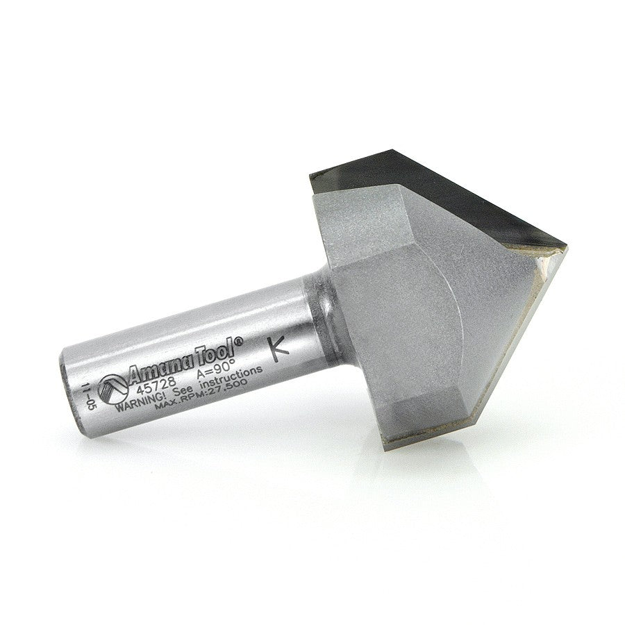 Amana Tool V-Groove 1-1/2 in Dia. 1/2 in Shank 45728