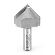 Amana Tool V-Groove 1-1/2 in Dia. 1/2 in Shank 45728