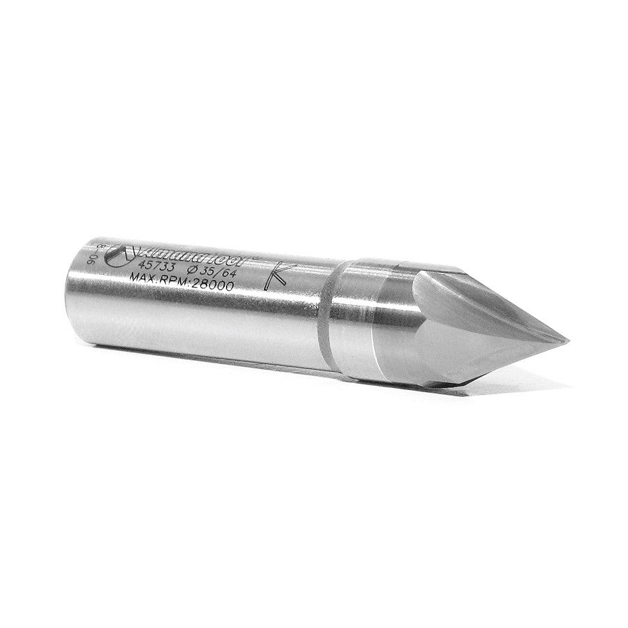 Amana Tool V-Groove For Engraving 1/2 in Shank 45733