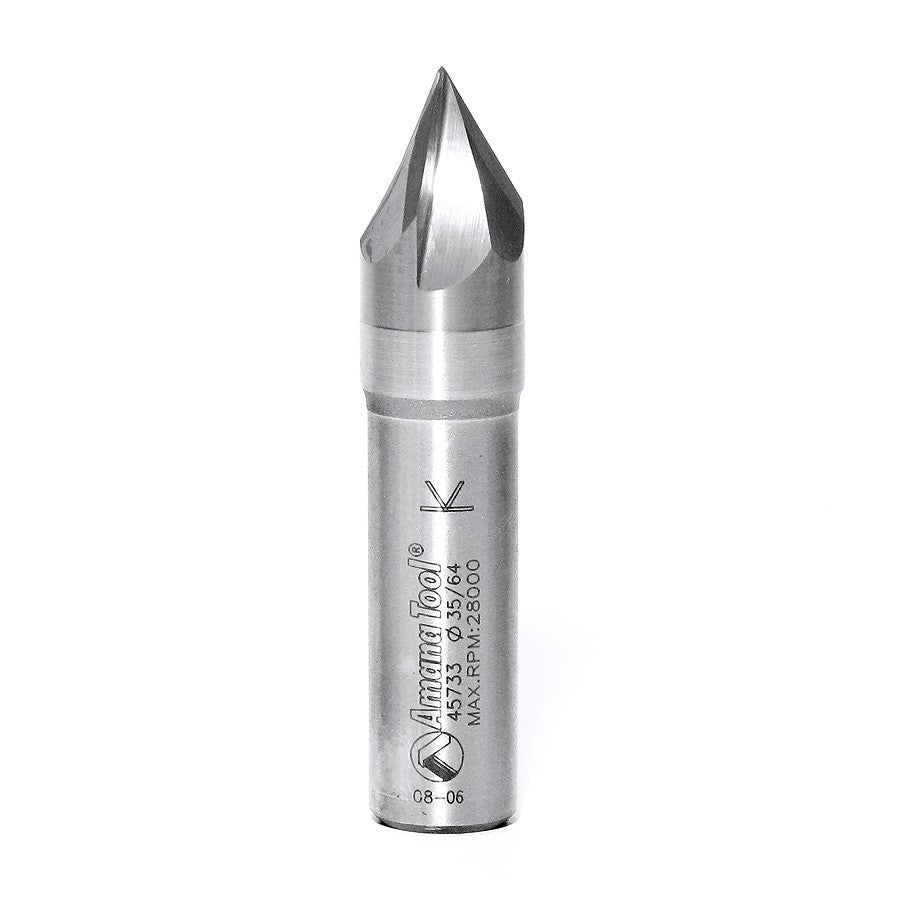 Amana Tool V-Groove For Engraving 1/2 in Shank 45733