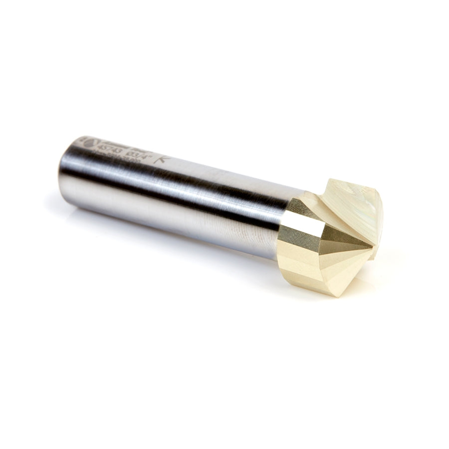 Amana Tool Carbide 135 Deg. 0.078 x 1/2 in x 3/4 in x 1/2 in Router Bit 45743