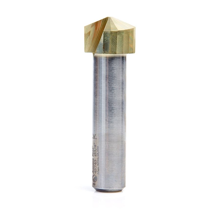 Amana Tool Carbide 135 Deg. 0.078 x 1/2 in x 3/4 in x 1/2 in Router Bit 45743