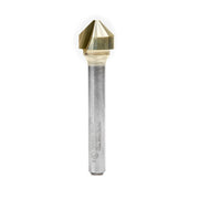 Amana Tool Carbide 90 Deg 0.090 x 3/8 x 1/2 in x 1/4 in Router Bit 45745