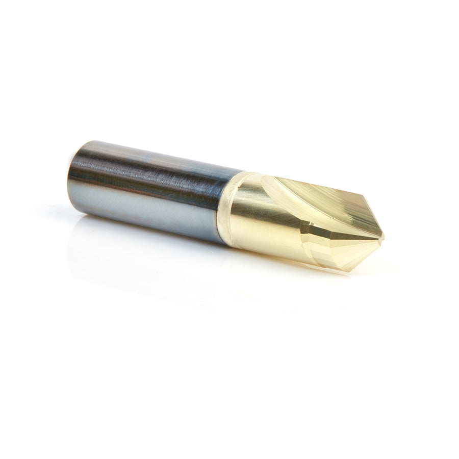 Amana Tool Carbide 90 Deg 0.090 x 3/8 x 1/2 in x 1/2 in Router Bit 45747