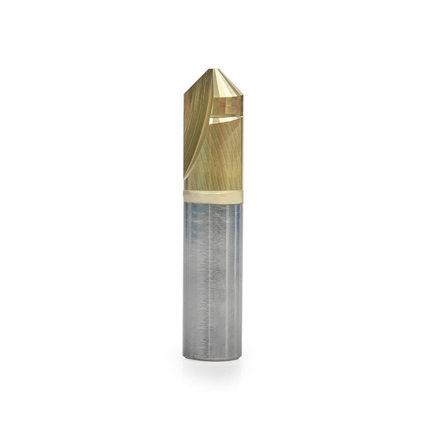 Amana Tool Carbide 90 Deg 0.090 x 3/8 x 1/2 in x 1/2 in Router Bit 45747