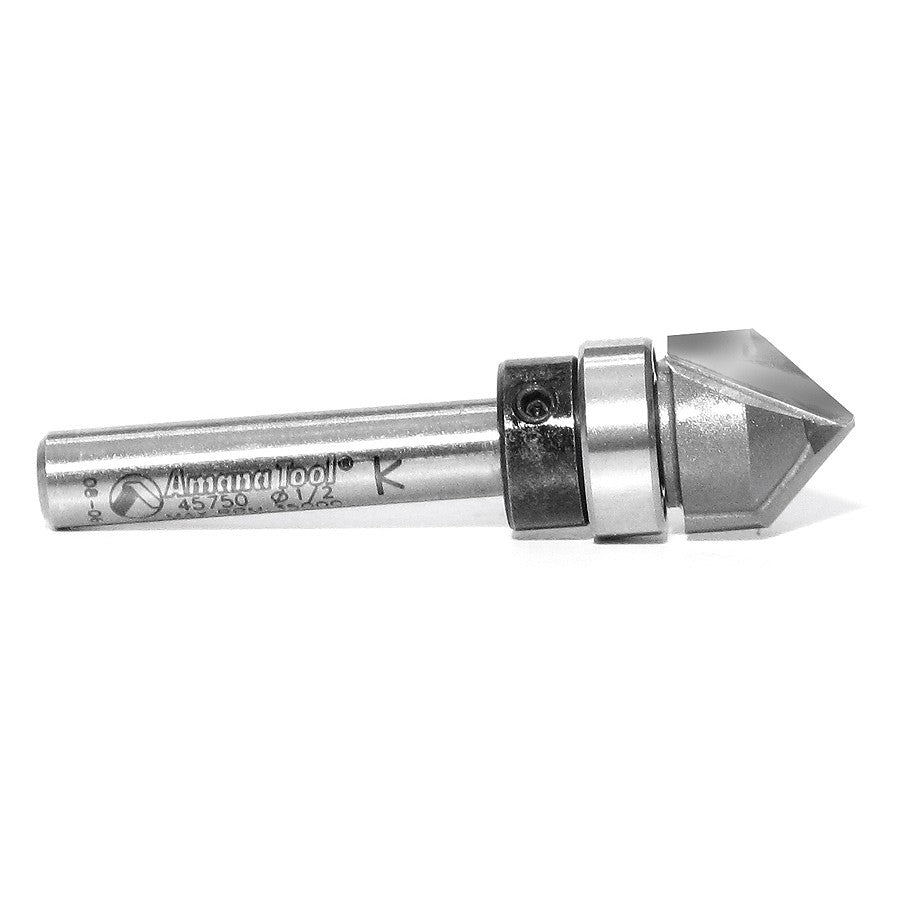 Amana Tool V-Groove 1/2 in Dia. Upper B.B 45750