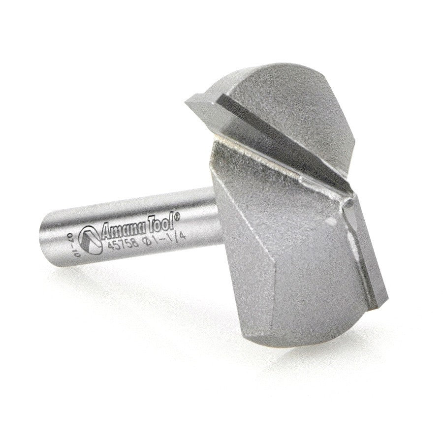 Amana Tool V-Groove 1-1/4 in Dia. 1/4 in Shank. 45758
