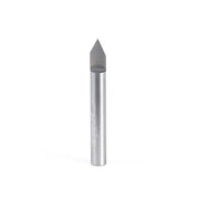Amana Tool Solid Carbide 60 Deg. 0.005 Tip x 1/4 in x 2 Router Bit 45760